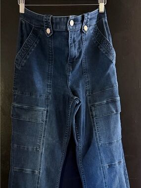 WHBM White House Black Market Extra High Rise Trouser Jeans Dark Wash Size 6